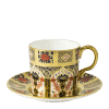 Old Imari Solid Gold Band 1128 fine bone china coffee cup and saucer