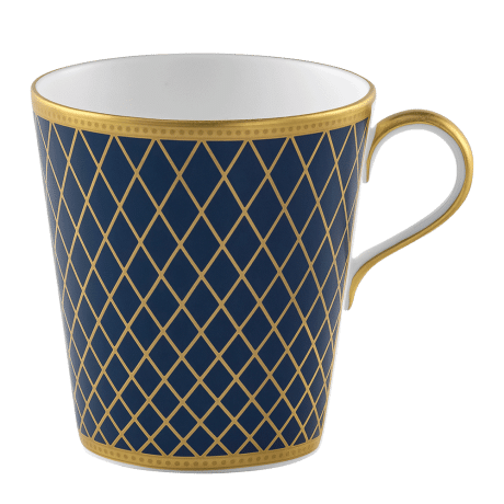 Majestic fine bone china tableware navy blue and gold mug