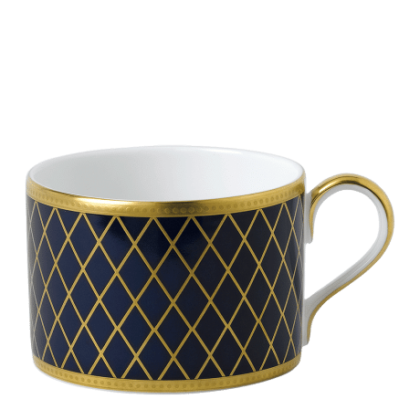 Majestic fine bone china tableware navy blue and gold teacup