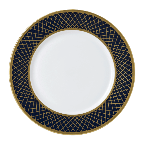 Majestic fine bone china tableware navy blue and gold dinner plate
