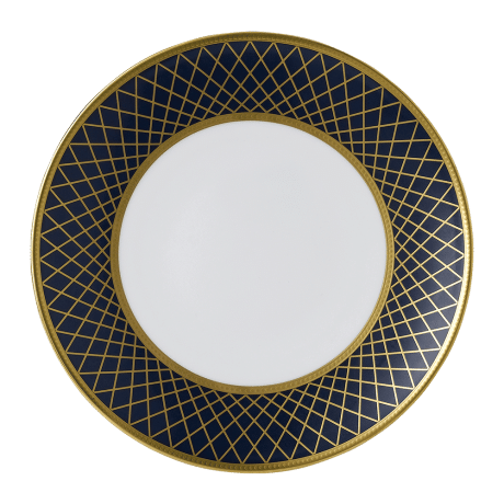 Majestic fine bone china tableware navy blue and gold salad plate