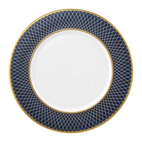 Majestic fine bone china tableware navy blue and gold charger plate