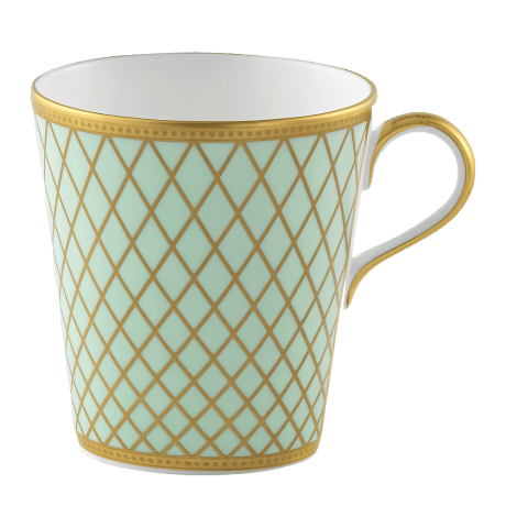 Majestic fine bone china tableware green and gold mug