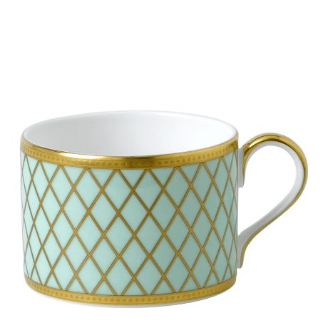 Majestic fine bone china tableware green and gold teacup
