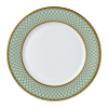Majestic fine bone china tableware green and gold dinner plate