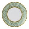 Majestic fine bone china tableware green and gold side plate