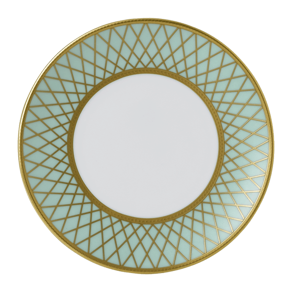 Majestic fine bone china tableware green and gold side plate