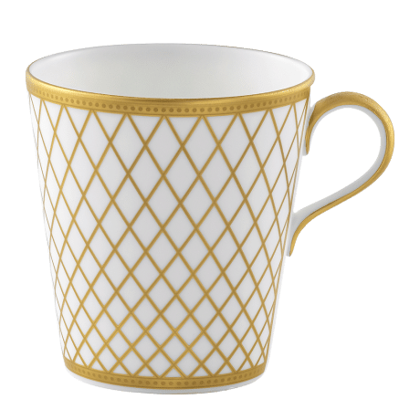 Majestic fine bone china tableware white and gold mug