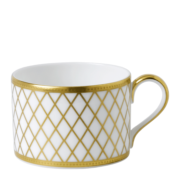 Majestic fine bone china tableware white and gold teacup