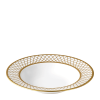 Majestic fine bone china tableware white and gold rim soup bowl