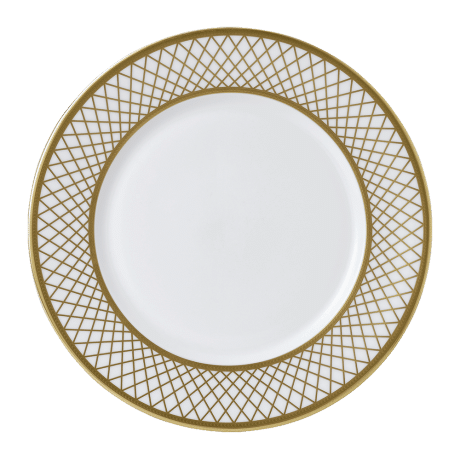 Majestic fine bone china tableware white and gold dinner plate