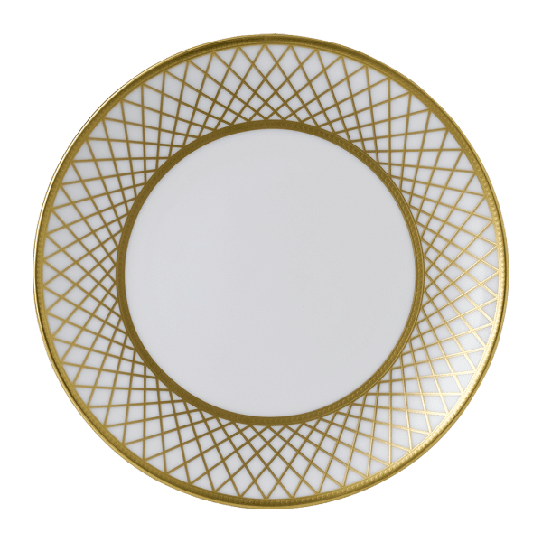 Majestic fine bone china tableware white and gold salad plate