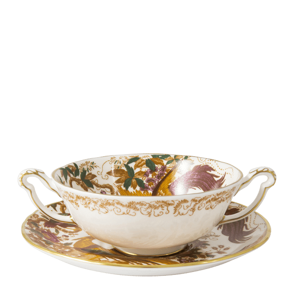 Olde Aves Fine Bone China Cream Soup Cup and Saucer