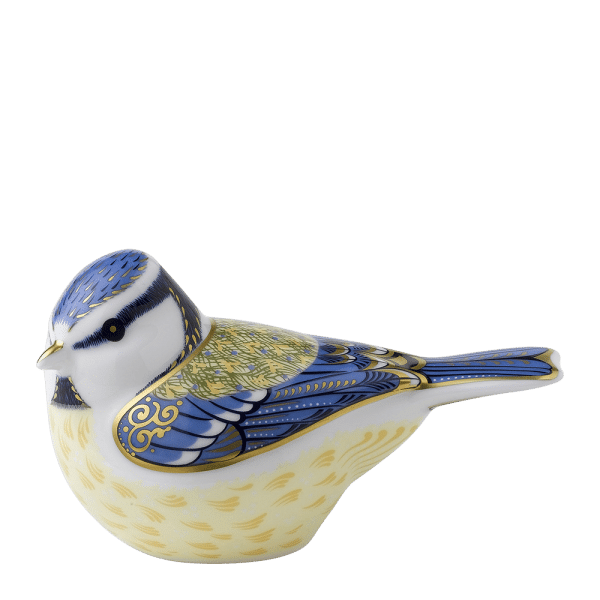 Fine bone china paperweight garden blue tit