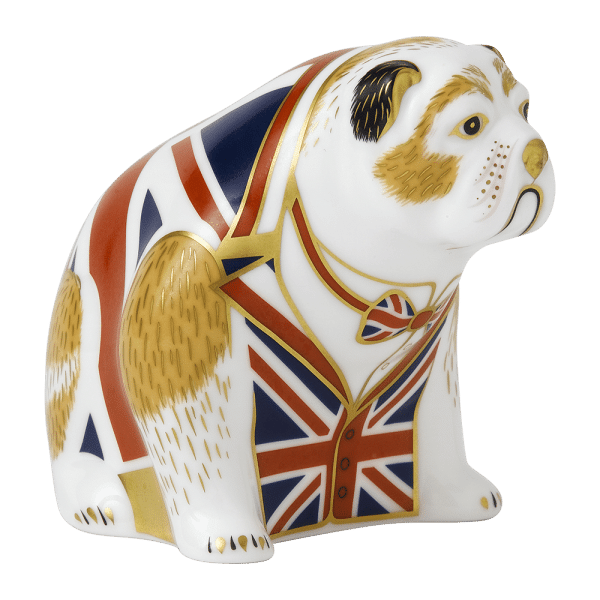Fine bone china paperweight bulldog