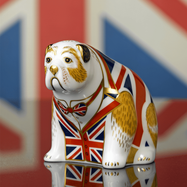 Fine bone china paperweight bulldog