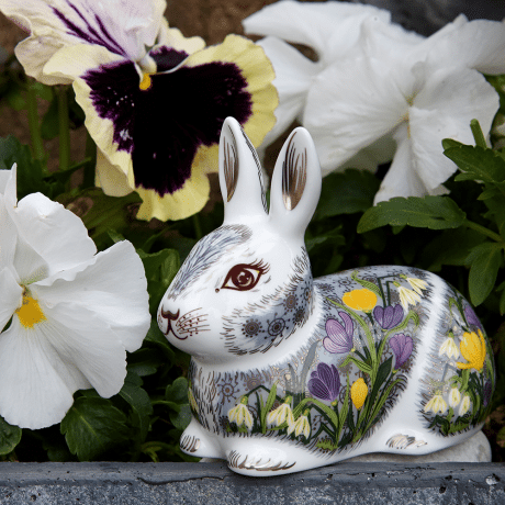 Fine bone china paperweight springtime bunny