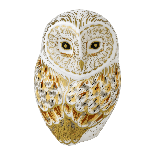 Fine bone china paperweight winter owl