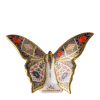 Fine bone china paperweight old imari solid gold band butterfly
