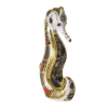 Fine bone china paperweight old imari solid gold band seahorse