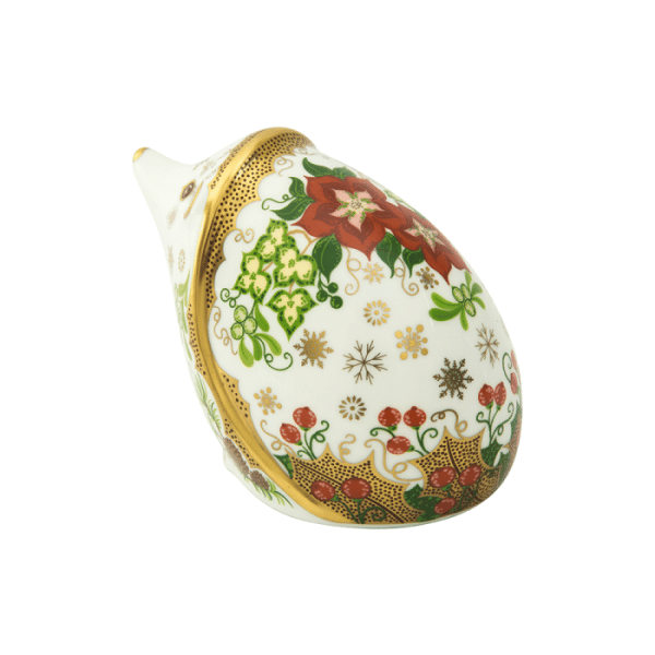 Fine bone china paperweight christmas hedgehog