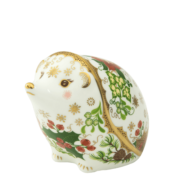 Fine bone china paperweight christmas hedgehog