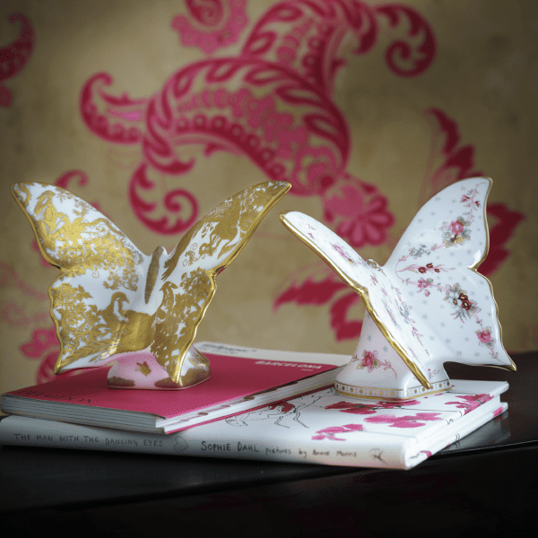 Fine bone china paperweight butterflies