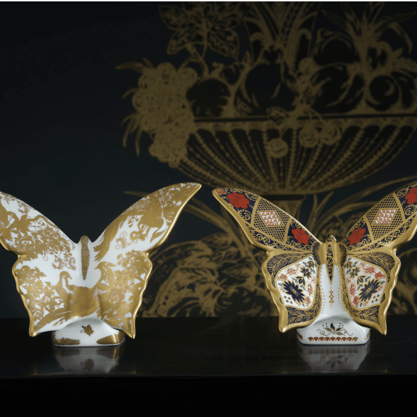 Fine bone china paperweight butterflies