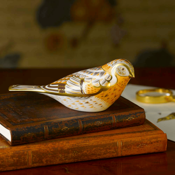 Fine bone china paperweight brambling