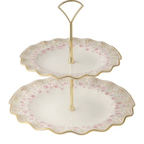 Royal Peony Pink Two Tier Cake Stand (24cm) Product Image