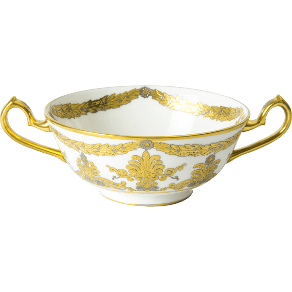 Pearl Palace White and Gold Cream Soup Cup
