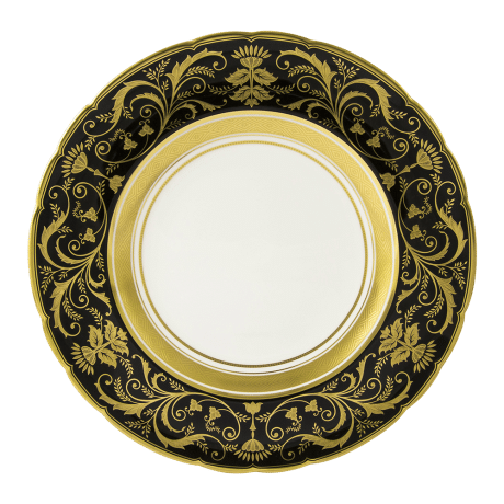 Regency Black Fine Bone China Tableware Plate