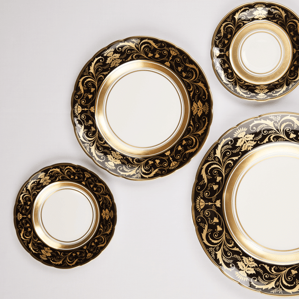 Regency Black Fine Bone China Tableware Plate