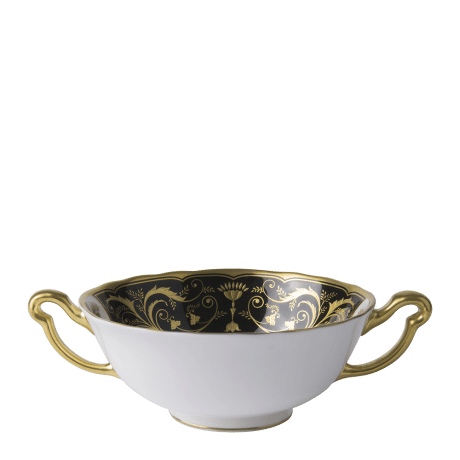 Regency Black Fine Bone China Tableware Cream Soup Cup