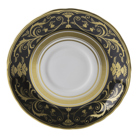 Regency Black Fine Bone China Tableware Cream Soup Saucer