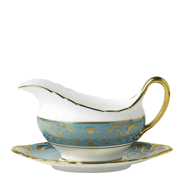 Regency Turquoise Fine Bone China Tableware Sauce Boat