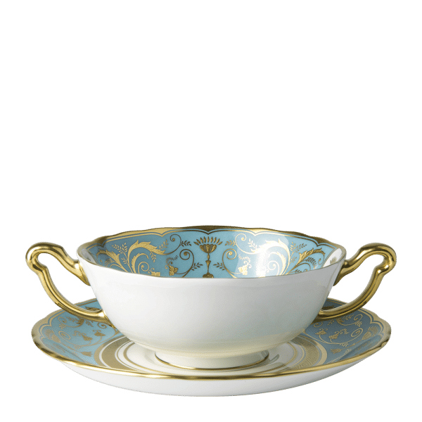 Regency Turquoise Fine Bone China Tableware Cream Soup Cup