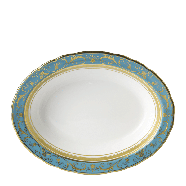 Regency Turquoise Fine Bone China Tableware Open Vegetable Dish