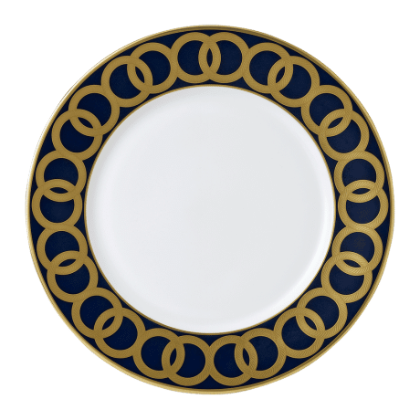 Riviera Dream Navy and Gold Fine Bone China Dinner Plate