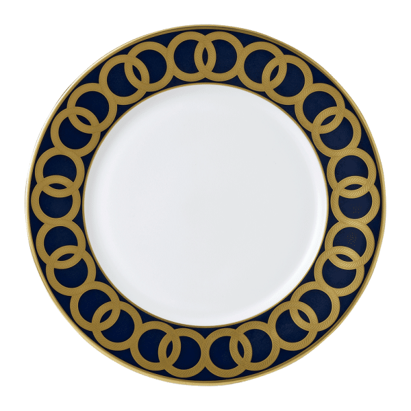 Riviera Dream Navy and Gold Fine Bone China Dinner Plate