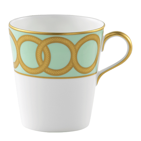 Riviera Dream Green and Gold Fine Bone China Teacup