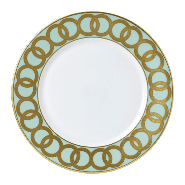 Riviera Dream Green and Gold Fine Bone China Dinner Plate