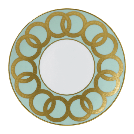 Riviera Dream Green and Gold Fine Bone China Salad Plate
