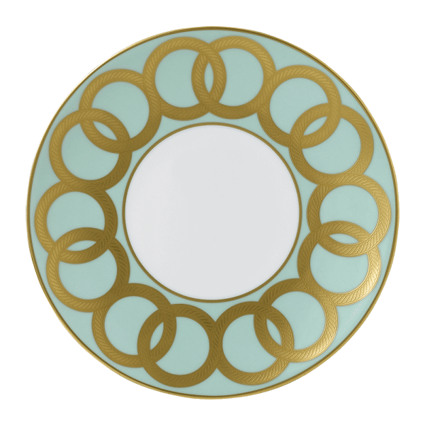 Riviera Dream Green and Gold Fine Bone China Salad Plate