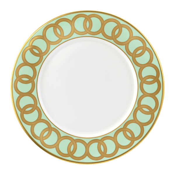 Riviera Dream Green and Gold Fine Bone China Charger Plate