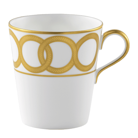 Riviera Dream White and Gold Fine Bone China Mug