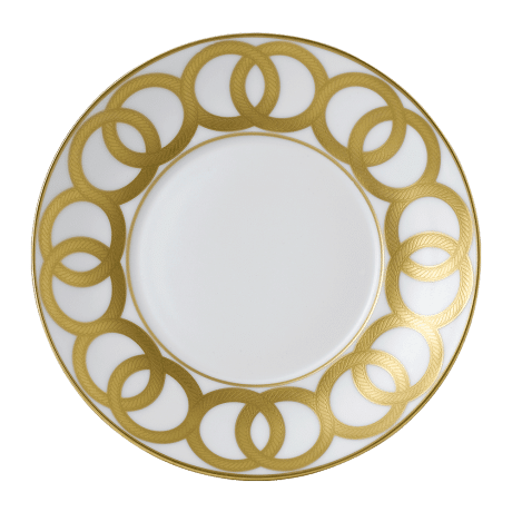 Riviera Dream White and Gold Fine Bone China Tea Saucer