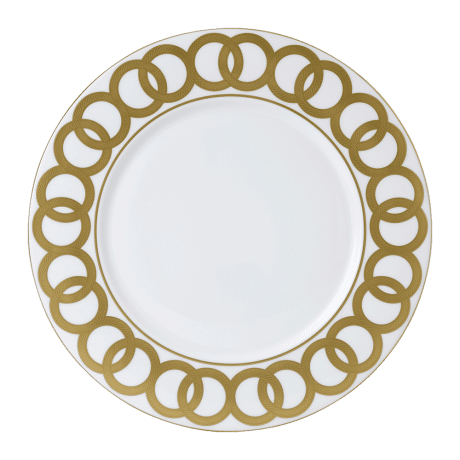 Riviera Dream White and Gold Fine Bone China Charger Plate