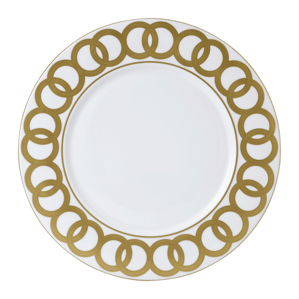Riviera Dream White and Gold Fine Bone China Charger Plate