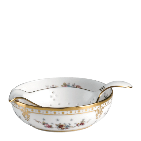 Royal Antoinette Fine Bone China Tea Strainer and Drip Bowl